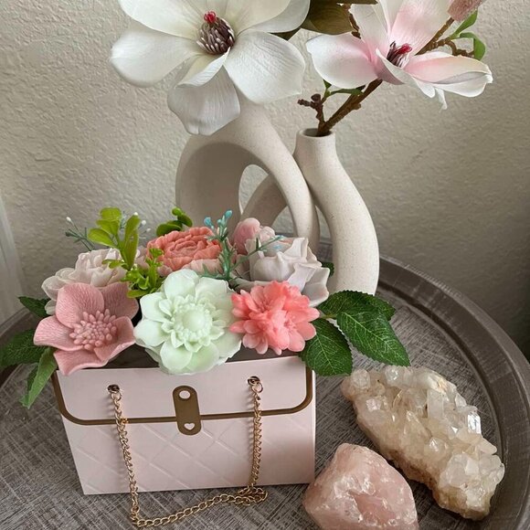 Handmade Soap Gift, Soap Flower, Gift Soap Bouquet , Soap Bucket, Flower Bouquet - Picture 1 of 5